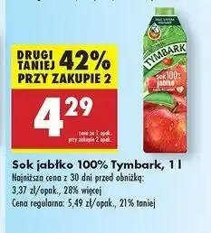 Biedronka Sok jabłkowy Tymbark oferta