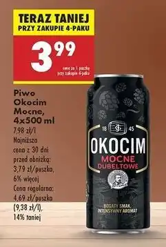 Biedronka Piwo Okocim Mocne Dubeltowe oferta