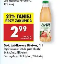 Biedronka Sok jabłkowy Riviva oferta
