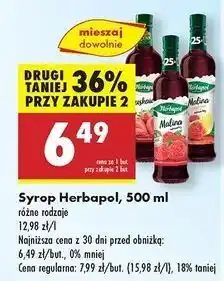 Biedronka Syrop malina z cytryną Herbapol oferta