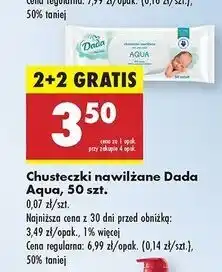 Biedronka Chusteczki nawilżane aqua Dada oferta