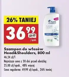 Biedronka Szampon do włosów classic clean Head&Shoulders oferta