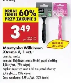 Biedronka Maszynka do golenia Wilkinson Xtreme 3 oferta