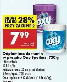 Biedronka Odplamiacz w proszku white Oxy Spotless oferta