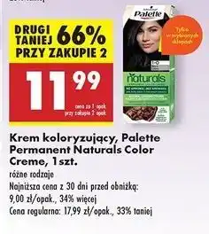 Biedronka Farba do włosów 1-0 Palette Permanent Naturals Color Creme oferta