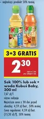 Biedronka Sok marchew-jabłko-brzoskwinia Kubuś Baby oferta