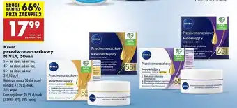 Biedronka Krem przeciwzmarszczkowy + modelujący z ekstraktem soi 65+ na noc Nivea oferta