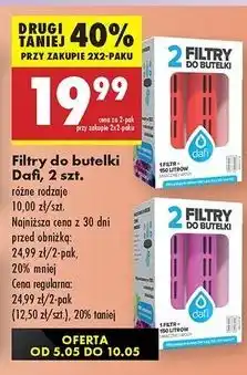 Biedronka Filtry do butelki Dafi oferta