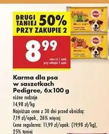 Biedronka Karma dla psa wybór smaków w sosie Pedigree oferta