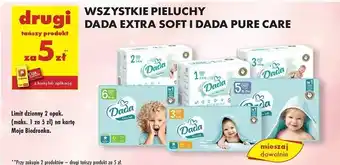 Biedronka Pieluchy 3 midi Dada Pure Care oferta