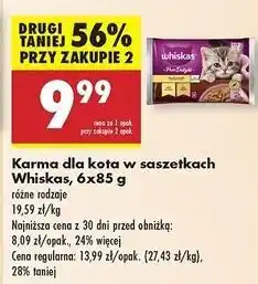 Biedronka Karma dla kota drobiowe frykasy Whiskas Pure Delight oferta