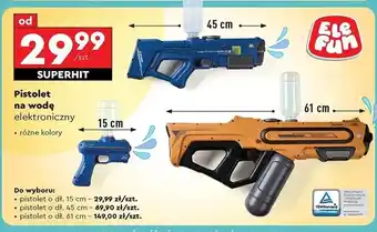 Biedronka Pistolet na wodę elektroniczny 61 cm Elefun oferta