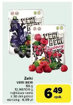 Carrefour Market Żelki bezglutenowe jagoda Veri beri oferta
