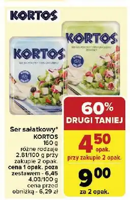 Carrefour Kortos ser sałatkowy Turek naturek Turek 123 oferta
