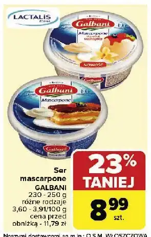 Carrefour Ser mascarpone o smaku waniliowym Galbani oferta