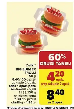 Carrefour Market Żelki w kształcie hamburgerów Trolli oferta