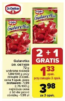 Carrefour Galaretka wiśniowa Dr. oetker oferta