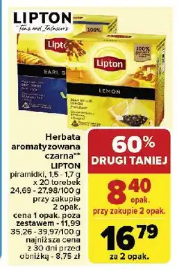 Carrefour Herbata earl grey Lipton oferta