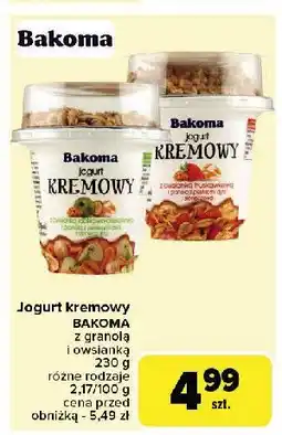 Carrefour Market Jogurt jabłkowy z granolą Bakoma kremowy oferta