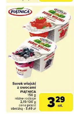 Carrefour Serek wiejski z jagodami Piątnica serek wiejski oferta