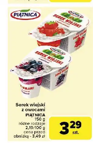 Carrefour Serek wiejski z jagodami Piątnica serek wiejski oferta