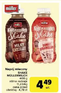 Carrefour Market Napój mleczny sunny strawberry Mullermilch shake oferta