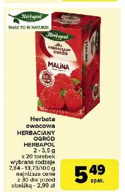 Carrefour Herbata malina Herbapol herbaciany ogród oferta