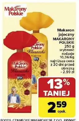 Carrefour Makaron kluseczki babuni 2-jajeczny Makarony polskie oferta