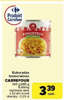 Carrefour Kukurydza konserwowa Carrefour classic oferta