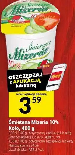 Twój Market Śmietana Mizeria 10% Koło, 400 g oferta