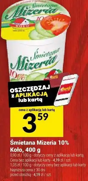 Twój Market Śmietana Mizeria 10% Koło, 400 g oferta