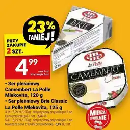 Twój Market Ser pleśniowy Brie Classic La Polle Mlekovita, 125 g oferta