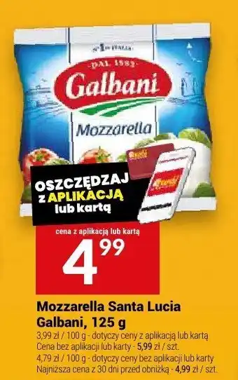 Twój Market Mozzarella Santa Lucia Galbani, 125 g oferta