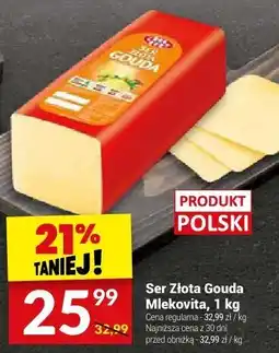 Twój Market Ser Złota Gouda Mlekovita 1kg oferta