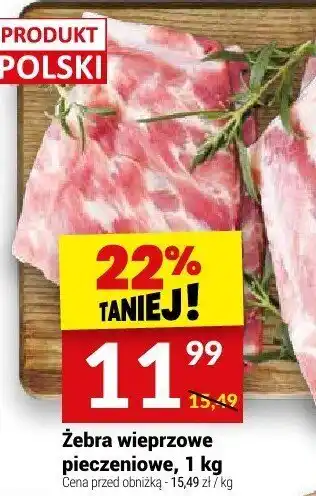Twój Market Żeberka wieprzowe pieczone 1kg Twój Market oferta