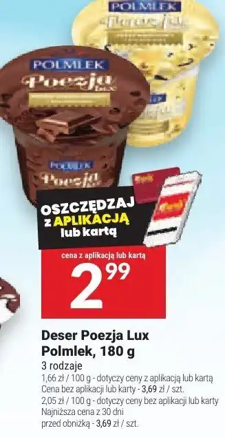 Twój Market Deser Poezja Lux Polmlek, 180 g oferta