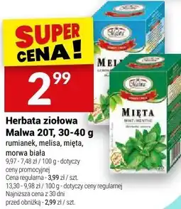 Twój Market Herbata ziołowa Malwa 20T, 30-40 g oferta