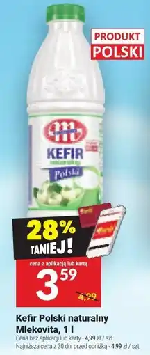 Twój Market Kefir Polski naturalny Mlekovita, 1 l oferta