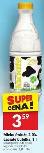Twój Market Mleko świeże 2,0% Łaciate butelka, 1 l oferta