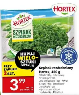 Twój Market Szpinak Hortex rozdrobniony 450g oferta