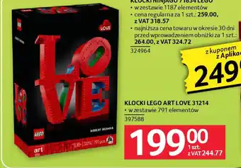 Selgros Klocki lego art love oferta