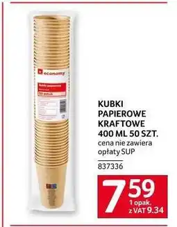 Selgros Kubki papierowe kraftowe 400 ml 50 szt oferta