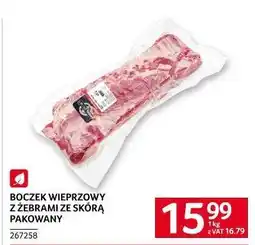 Selgros Boczek wieprzowy z żebrami ze skórą pakowany oferta