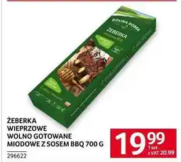 Selgros Żeberka wieprzowe wolno gotowane miodowe z sosem BBQ 700 g oferta