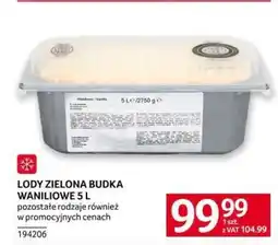Selgros Lody Zielona Budka Waniliowe 5 L oferta