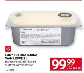 Selgros Lody Zielona Budka Waniliowe 5 L oferta