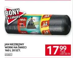 Selgros JAN NIEZBĘDNY WORKI NA ŚMIECI 160 L 20 SZT oferta
