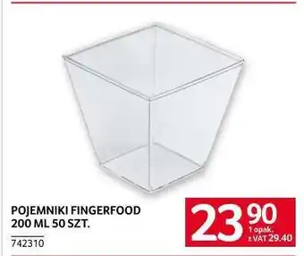 Selgros Pojemniki Fingerfood 200 ml 50 szt oferta