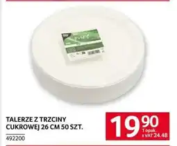 Selgros Talerze z trzciny cukrowej 26 cm 50 szt oferta