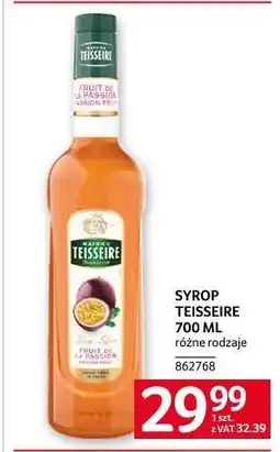 Selgros SYROP TEISSEIRE 700 ML oferta